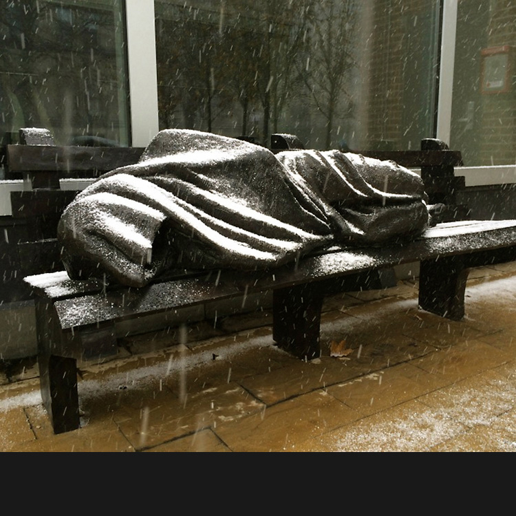 Homeless Jesus Sculptures By TPS   HJ IN TORONTO 4 